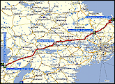 karte der fahrt von graesoe nach mariestad sowie karte des fussmarsches bei mariestad