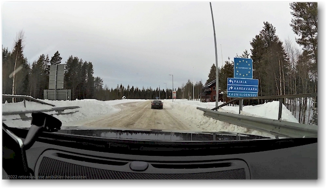 grenzuebergang zwischen finnland und schweden bei kolari
