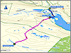 geplante route kvikkjokk - mallenjarka - tsielekjakkstugan