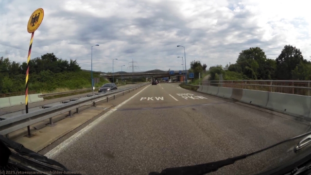 rheinbruecke richtung zoll bei rheinfelden