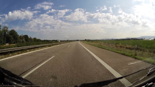 freie fahrt auf der A5 bei hartheim am rhein