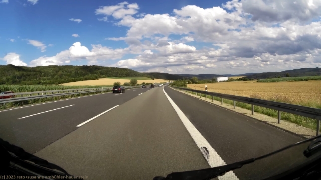 wenig verkehr auf der A7 bei hedemuenden