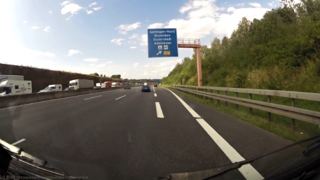 ausfahrt goettingen-nord im verlauf der A7
