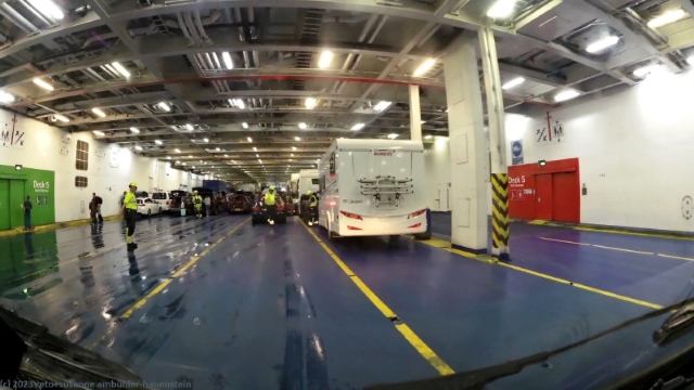 autodeck der stena scandinavica im ueberseehafen kiel