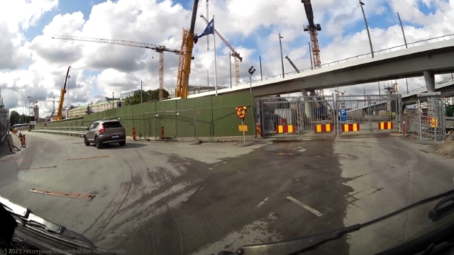 baustellen auf dem weg zum nordstan in goeteborg