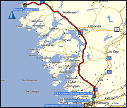 karte und hoehenprofil der fahrt von goeteborg nach roerviks