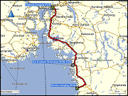 karte der fahrt vom roerviks camping zum ekeberg camping in oslo