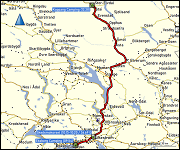 karte und hoehenprofil der fahrt vom ekeberg camping in oslo zum koppang camping sowie karte der wanderung in koppang