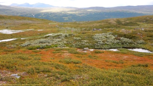wanderweg auf der nordostflanke des klasberget