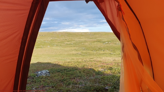 ausblick aus unserem zelt am klasberget
