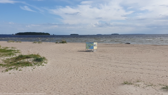 imposanter sandstrand des camping pite havsbad