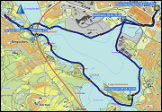 karte der fahrt vom camping pite havsbad zum parkplatz beim pitea norra hamn und via ICA zurueck zum campingplatz sowie karte der kajaktour auf dem inrefjaerden bei pitea
