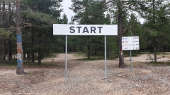 startpunkt der verschiedenen rundstrecken beim camping pite havsbad bei pitea