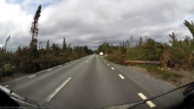 schwere sturmschaeden entlang der strasse 1014