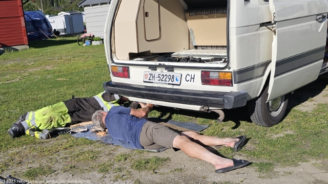 reparatur des katalisators an unserem VW bus T3