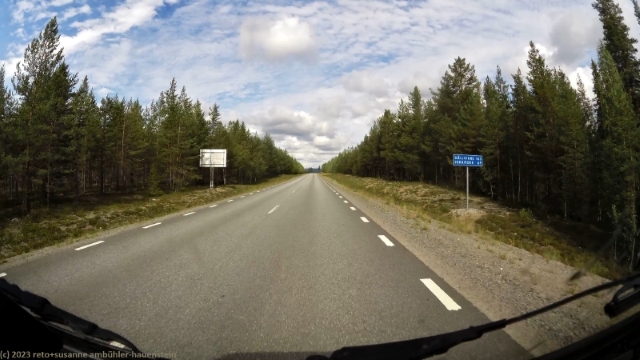 schild entlang der E45