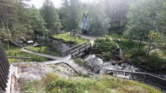 stege im botanisk fjaelltraedgard bei jokkmokk