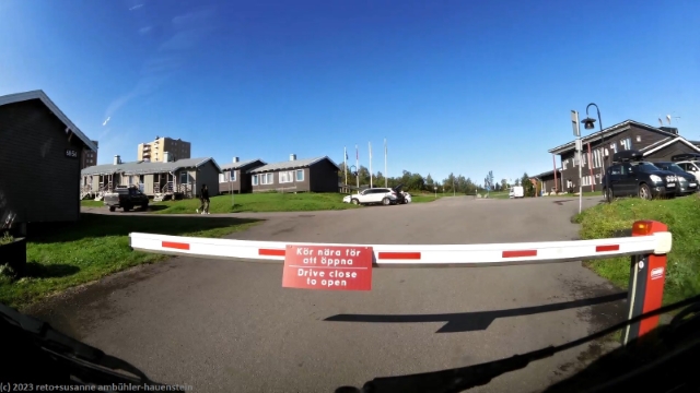 ausfahrt beim camp ripan bei kiruna