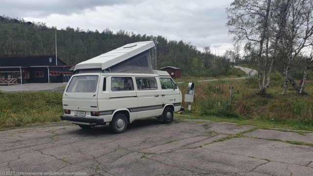unser jogi auf dem bjoerklidens camping