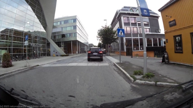 fahrt durch das zentrum von tromso