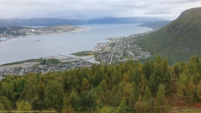 blick von storsteinen richtung tromsoysundet
