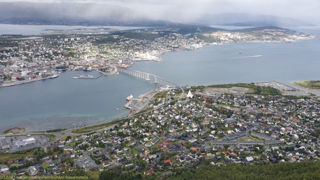 blick von storsteinen auf tromso