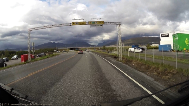 abzweigung von der E8 in den ringvegen in tromso