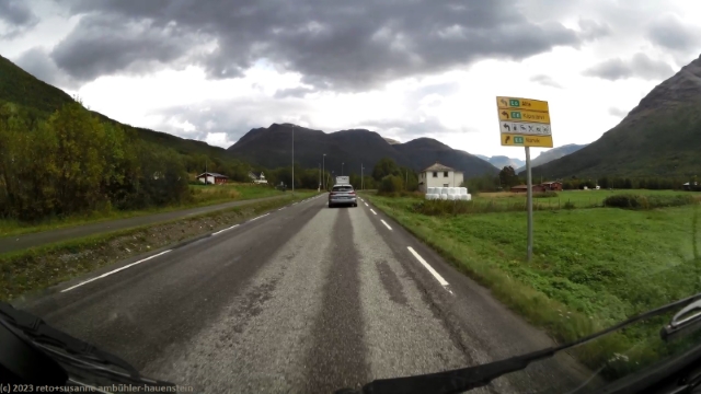 zusammentreffen der E6 und der E8 bei nordkjosbotn