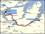 karte und hoehenprofil der fahrt vom tromso camping zum olderelv camping skibotn sowie karte kurzwanderung vom olderelv camping skibotn bis zum hafen und zurueck