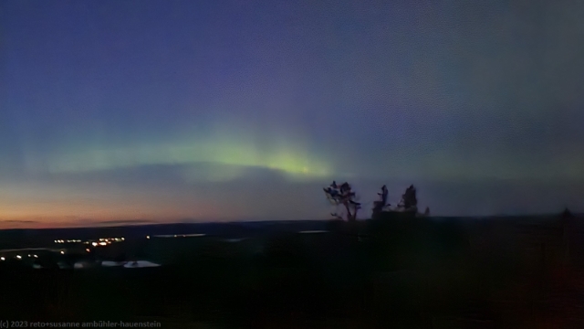 polarlichter ueber dem levi