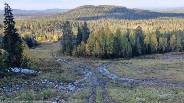 blick von der skipiste am iso-syoete mit teerivaara im hintergrund