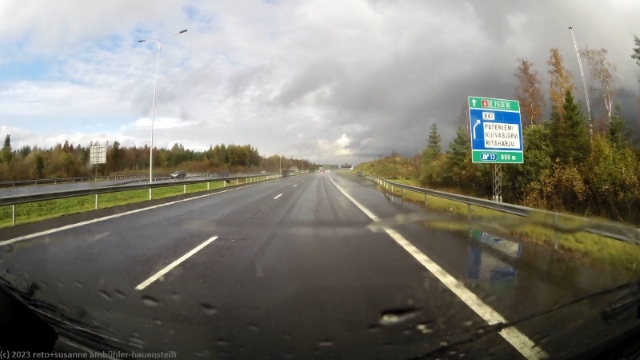 ausfahrt 13 im verlauf der E4 bei oulu
