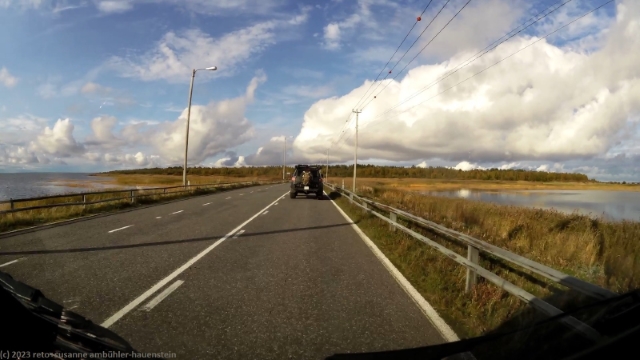 strasse 816 mit hailuoto im hintergrund