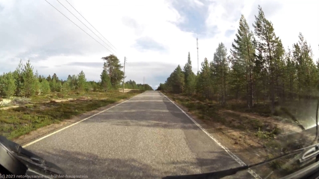 strasse 816 durch lichten wald auf hailuoto
