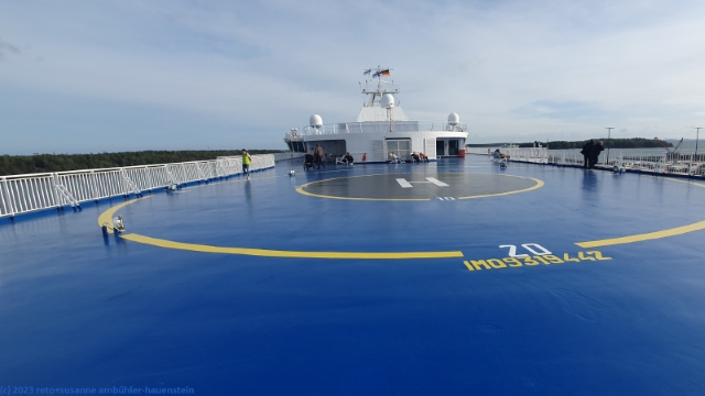 auf dem oberdeck der finnmaid