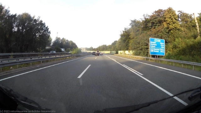 einfahrt von der A226 in die A1