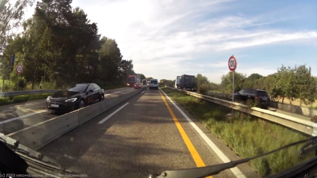 baustelle im verlauf der A7