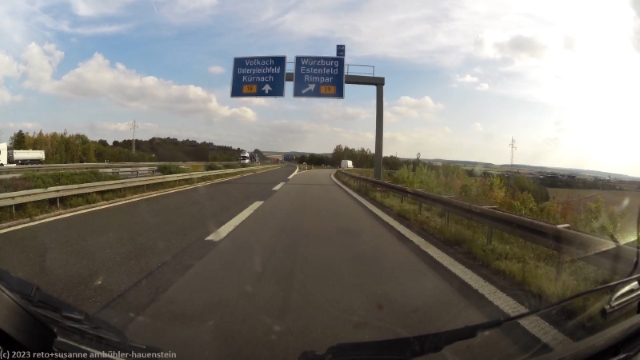 ausfahrt wuerzburg im verlauf der A7