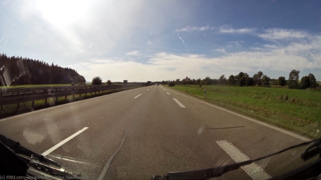 einfahrt in die B27 bei donaueschingen