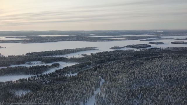 wunderbare finnische winterlandschaft zwischen oulu und kuusamo