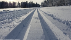 frisch gespurte loipe bei ruka