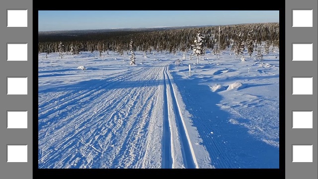 abfahrt von der anhoehe westlich des ahopaeaet bei saariselkae (film teil 2)