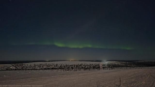 polarlichter ueber dem kaunispaeae bei saariselkae