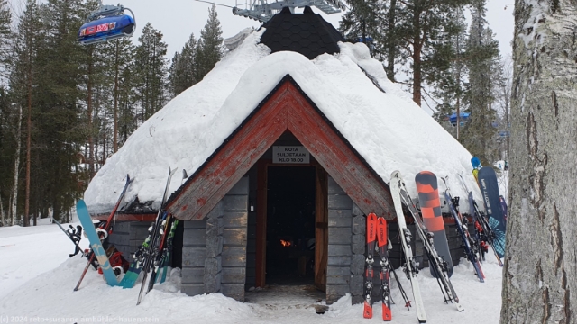 kota beim south point im skigebiet von levi
