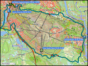 karte und hoehenprofil der langlaufrunde levin kierros