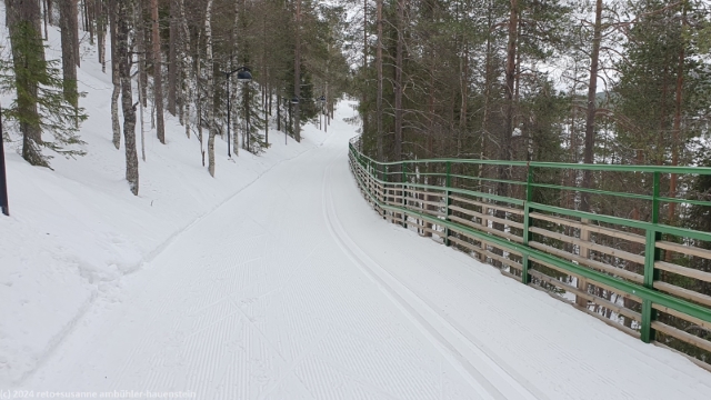 rampe im verlauf der loipe levin kierros bei levi