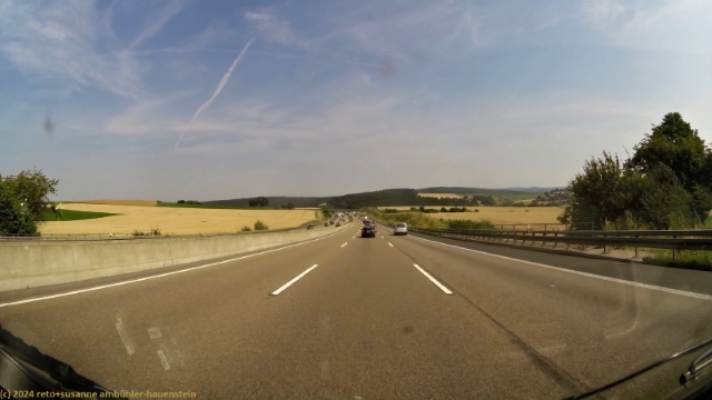 sonnenschein auf der A7 bei hesslar