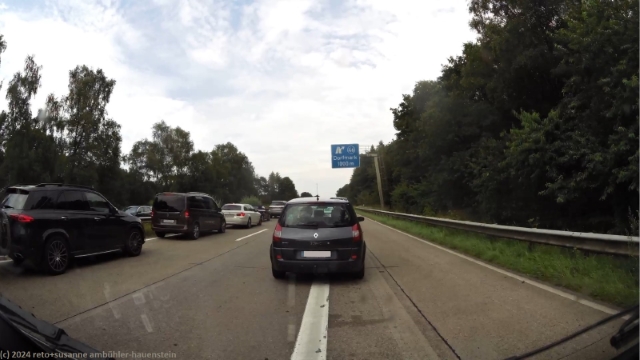 stau auf der A7 kurz vor der ausfahrt dorfmark