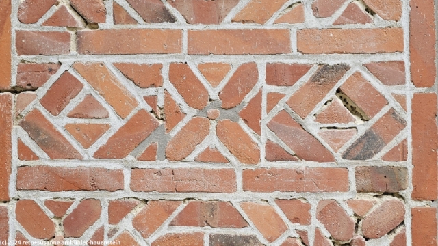 detail einer fachwerkmauer in wilsede