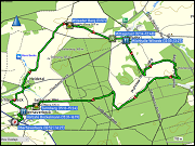 karte der fahrt vom camping park lueneburger heide in heber zum parkplatz in oberhaverbeck und via EDEKA und tankstelle in schneverdingen zurueck zum campingplatz sowie karte und hoehenprofil der rundwanderung von oberhaverbeck via wilseder berg, wilsede, totengrund mit holzberg und turmberg zurueck nach oberhaverbeck